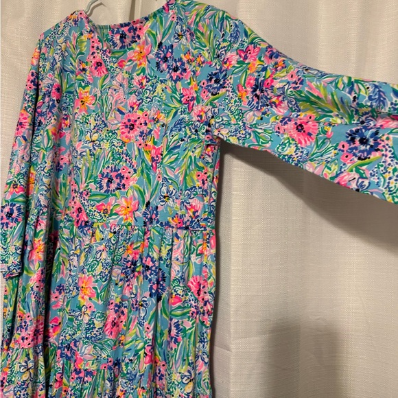 Lilly Pulitzer Vibrant Pattern Long Sleeve Dress XXL - Picture 7 of 8